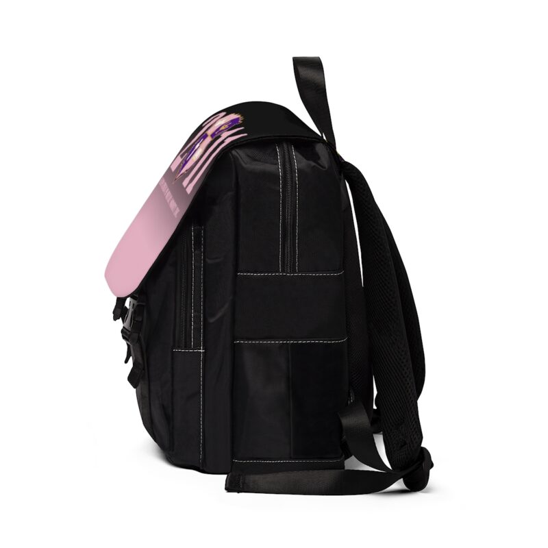 k.e.Ψ. faded pink and black shoulder backpack