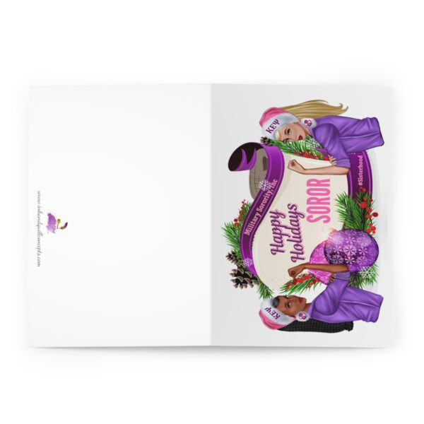 happy holiday's soror greeting cards (5 pack)