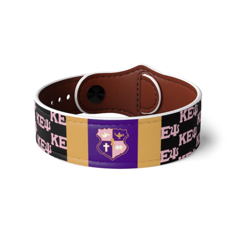 k.e.Ψ. faux leather wristband