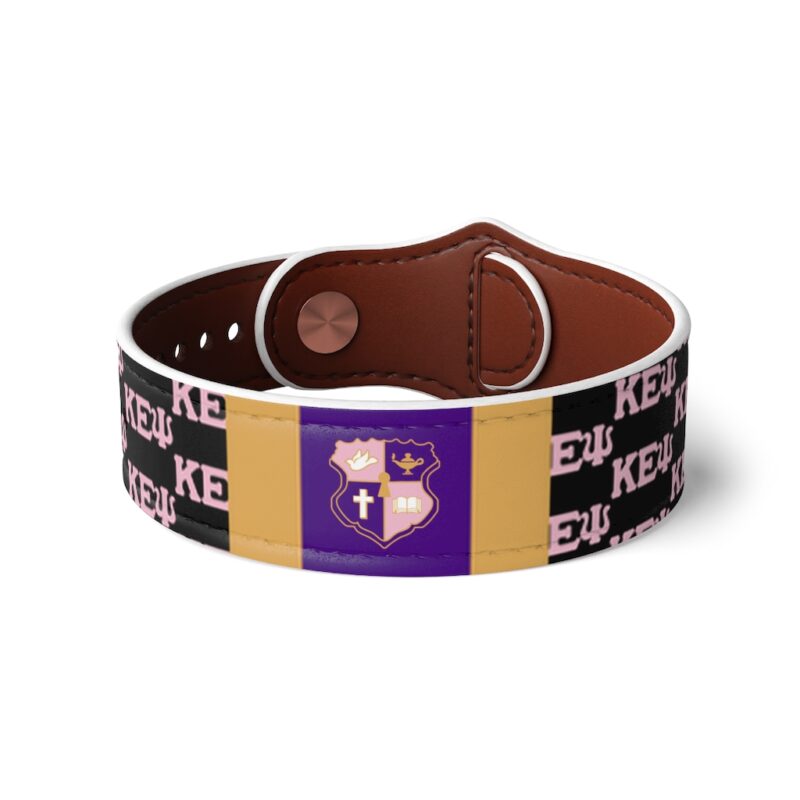 k.e.Ψ. faux leather wristband