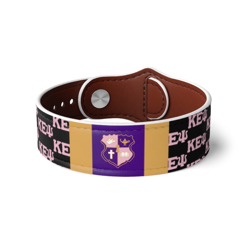 k.e.Ψ. faux leather wristband