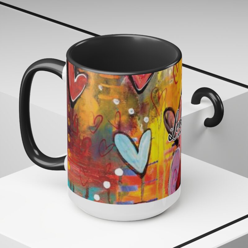 love is in the air two tone coffee mugs, 15oz