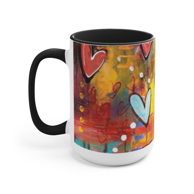 love is in the air two tone coffee mugs, 15oz