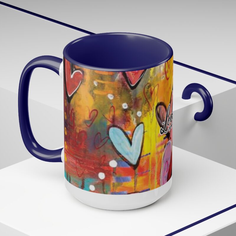 love is in the air two tone coffee mugs, 15oz