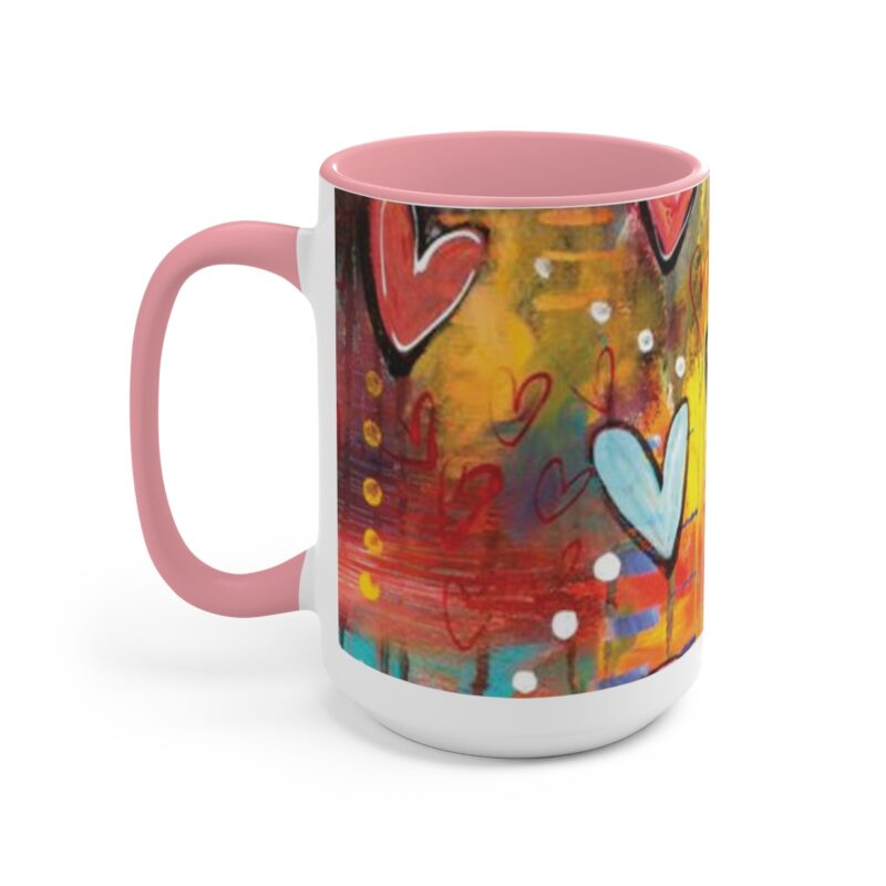 love is in the air two tone coffee mugs, 15oz