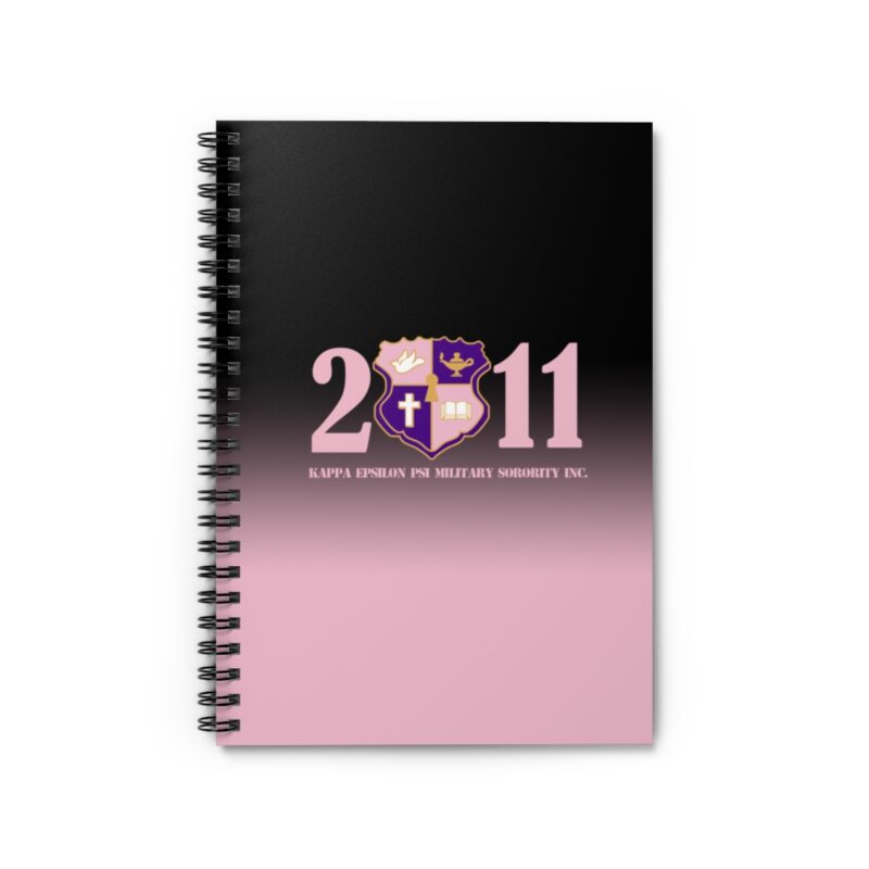 faded pink and black spiral notebook ruled line