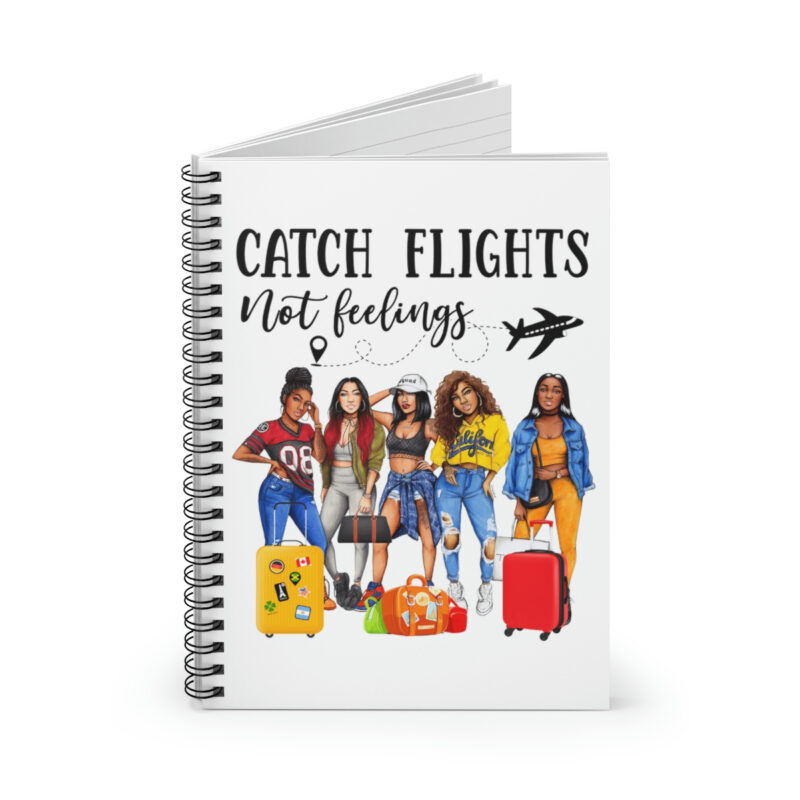 catch flights spiral notebook