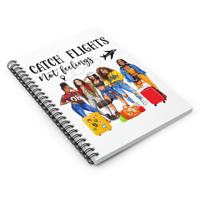 catch flights spiral notebook