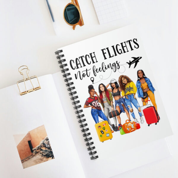 catch flights spiral notebook