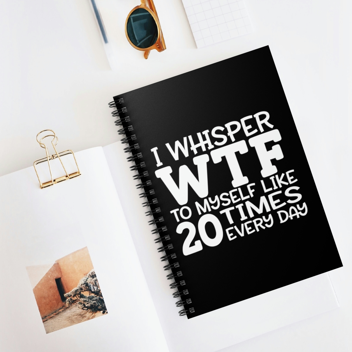 i whisper wtf spiral notebook