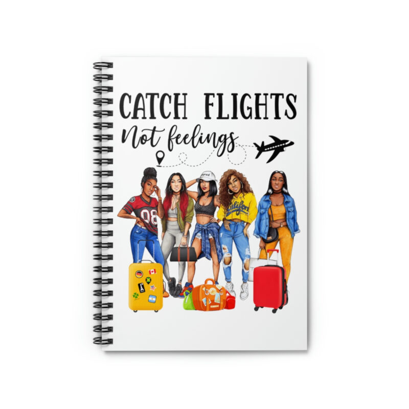 catch flights spiral notebook