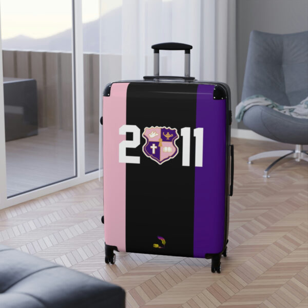 color blocked suitcases