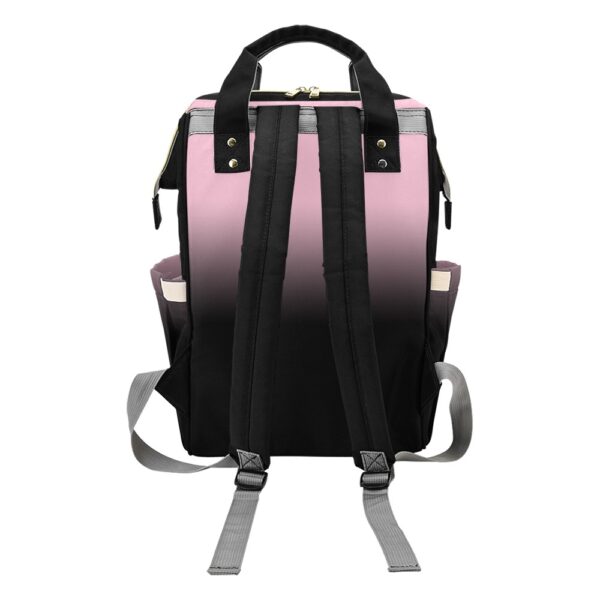 Black and pink stylish backpack.