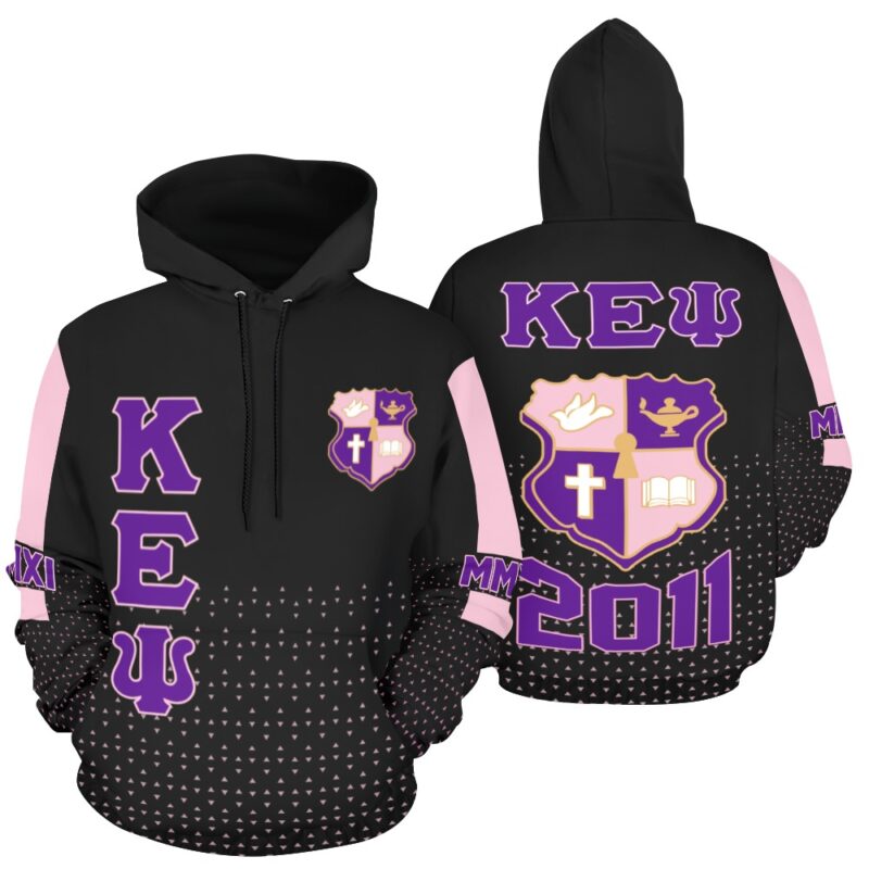 Kappa Epsilon Psi Legacy Hoodie,Kappa Epsilon Psi Apparel,Sorority Crest Hoodie,Greek Life Clothing,Legacy Hoodie,Sorority Pride Sweatshirt,Black and Purple Hoodie,Sorority Heritage Wear,Custom Sorority Hoodie,Commemorative Sorority Gear,Founding Year Hoodie