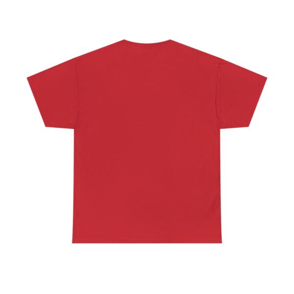 Red plain t-shirt back view.