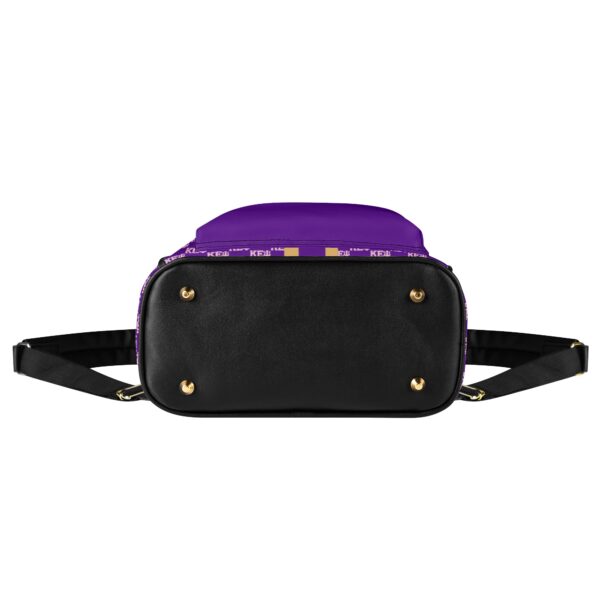 Black and purple designer waist bag