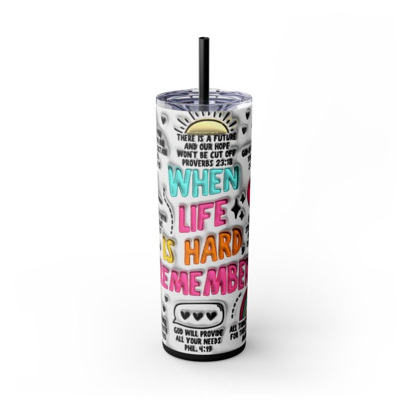 Uplifting Tumbler with Bible Verses for Daily Encouragement